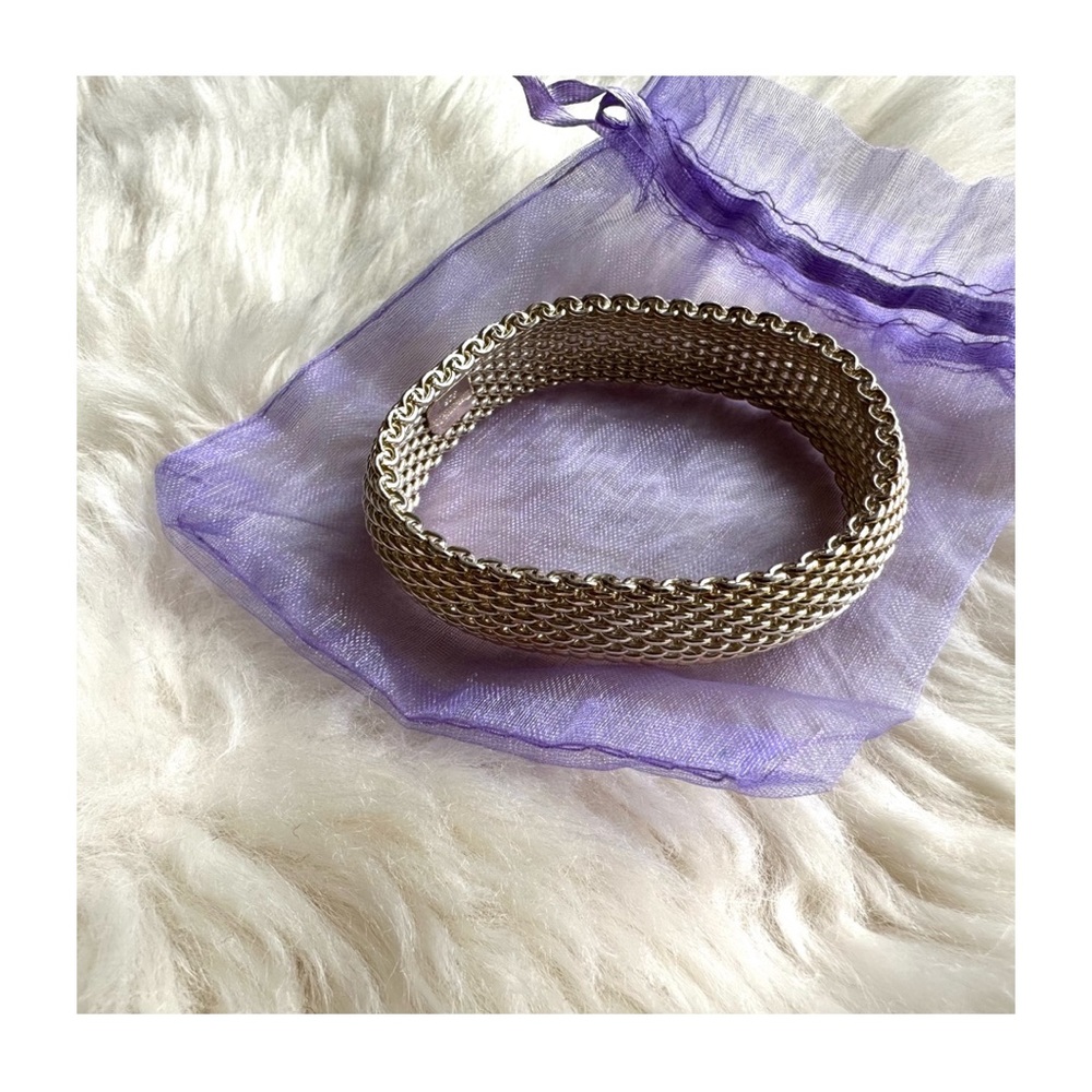 Tiffany & Co. Estate Somerset Mesh Bracelet Sterling Silver